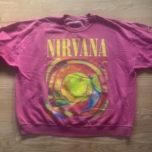 Urban Outfitters Pink Nirvana Sweatshirt